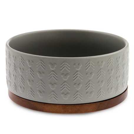 Gamelle pour Animal en Grès Mickey avec Socle en Bois- Disney Store Mickey Mouse Pet Bowl